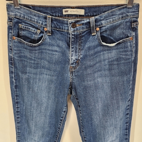 Levi's 515 Boot Cut Jeans Womens 10 Long  Blue Medium Wash - Picture 3 of 10